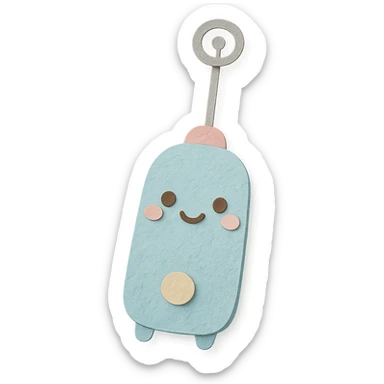 cute milk frother, full body, smiling face, soft pastel kawaii style sticker