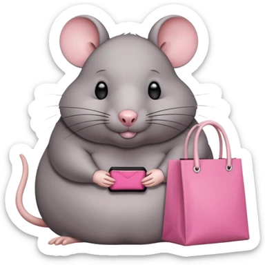 Fat rat with a Sephora bag sticker