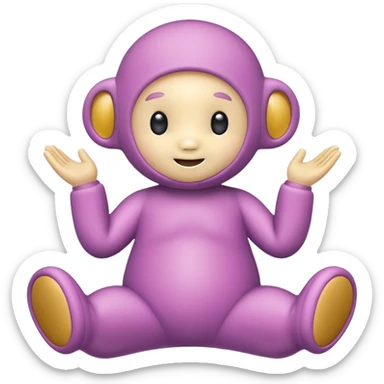 teletubby pink sticker