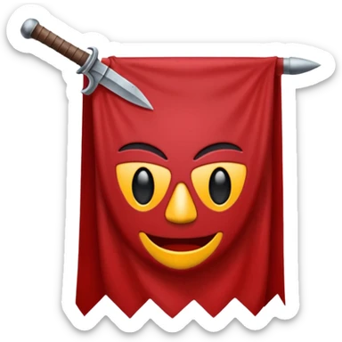 bannière de guerre déchirée et ensanglantée sticker