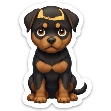 Perrita rottweiler flaca molesta sticker
