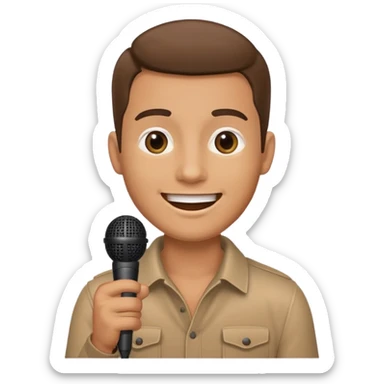 ramadan, man with microphone sticker