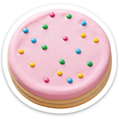 Light pink buttercream sugar cookies with sprinkles  sticker