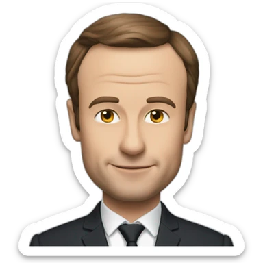Macron qui embrasse élongation musk sticker