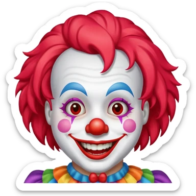 Clown big smile sticker