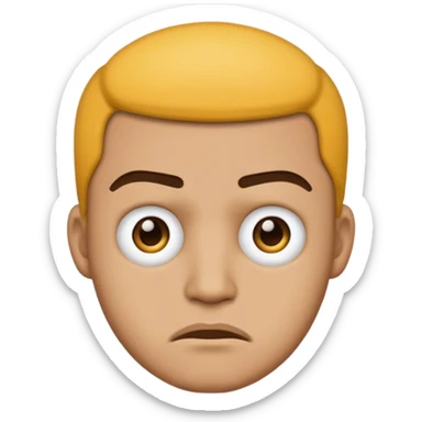 lightskin man emoji with a frown sticker