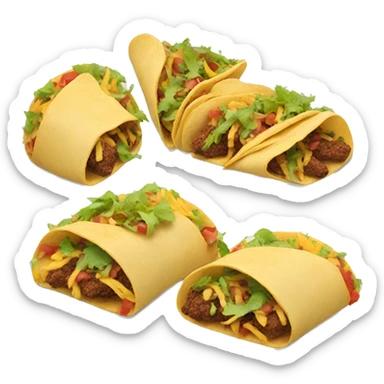 3 tacos sticker