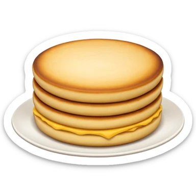 Colombian arepa, round corn cake, golden brown, slightly crispy exterior sticker