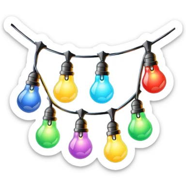 Large chritsmas lights sticker