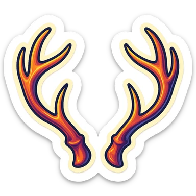 Pair of antlers sticker