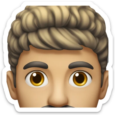 guy 20 years old iranian in 1970 photorealistic serious sticker