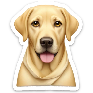 Yellow Labrador colored in tortilla sticker