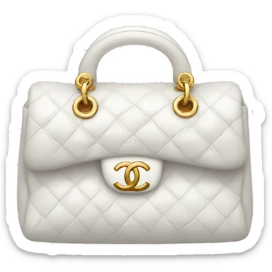 White Chanel bag  sticker