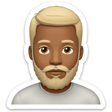 black guy with blonde beard  sticker