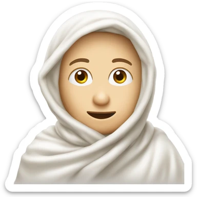 Eine weiße Malteserin in einer Decke sticker