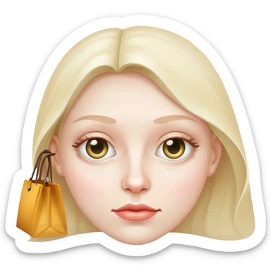 Face with bags under eyes sticker