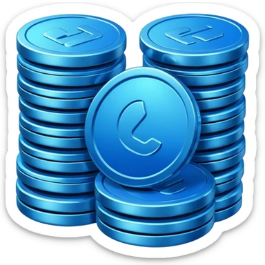 blue coins credit pack sticker