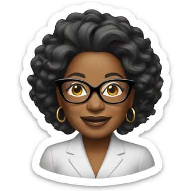 oprah winfrey with glasses sticker