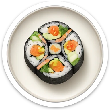 Gimbap in a plate  sticker