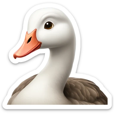 Cross-eyed goose sticker