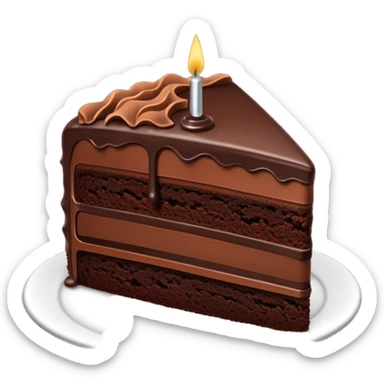 Chocolate cake one piece sticker