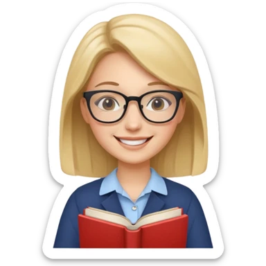 Young female teacher sticker