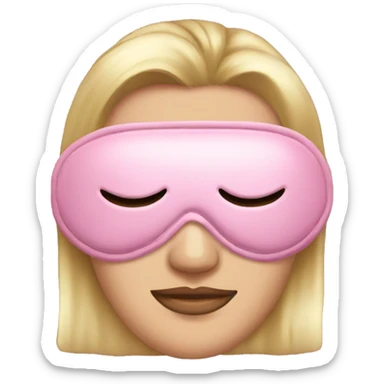 Pink satin sleep mask sticker