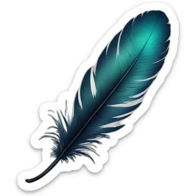feather and ink sticker