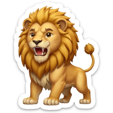 exceeding and roaring lion sticker