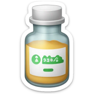 vial medicine powder sticker
