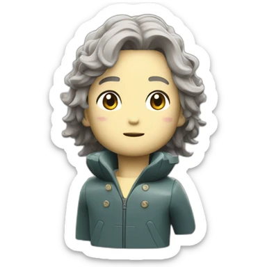 legoshi embrasse haru beastars sticker