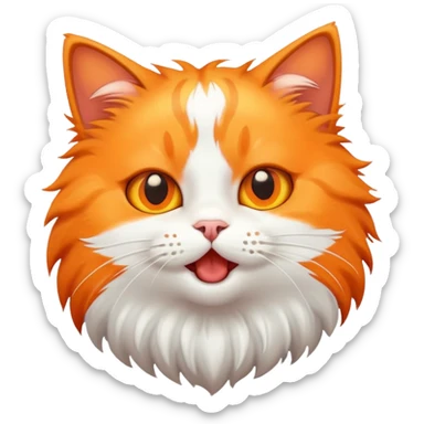 A cat popping sticker