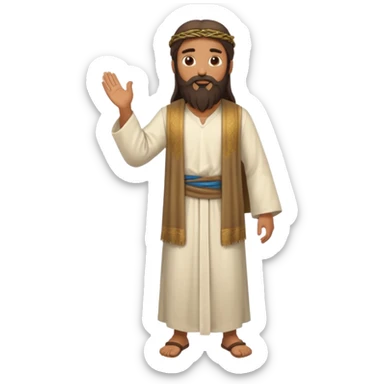 fullbody Jerusalem man in Jesus-era clothes sticker