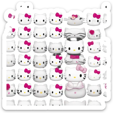 hello kitty face only accurate features sticker