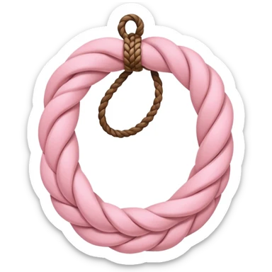 Soft pink laso rope sticker