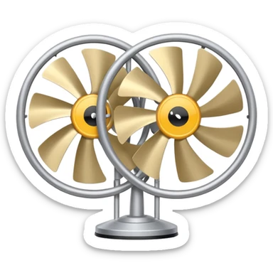 two fans with motion lines sticker