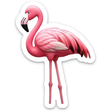 aruba beach and flamingo sticker