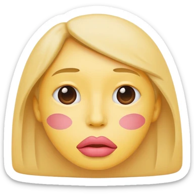 minimal flat emoji showing emotional pressure,
slightly compressed lips,
tight but controlled facial features,
no panic or fear,
muted pastel colors,
serious but calm wellness aesthetic,
transparent background,
vector illustration
 sticker