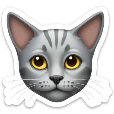 Gray cat toxedo sticker