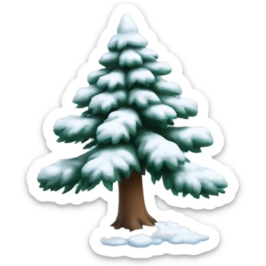 beautiful snowy spruce  sticker