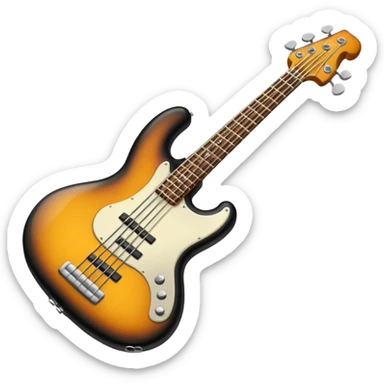 curved bass  sticker