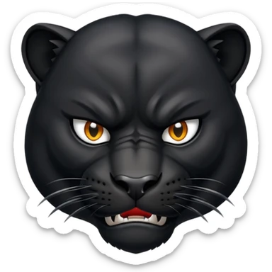 angry panther animal sticker