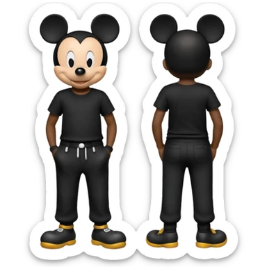 mickey en tn full black sticker