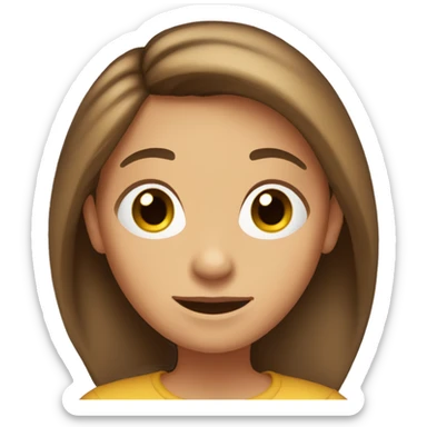 browned hair girl, around 12 years old sticker