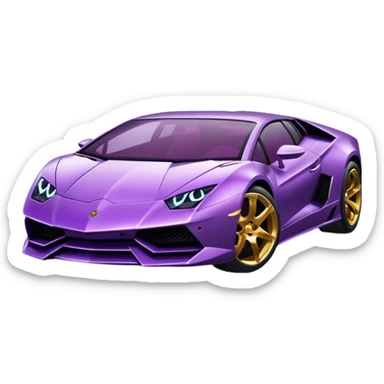 purple lambo sticker