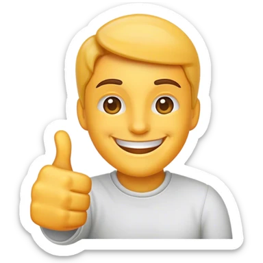 generate emoji showing a happy customer who likes the result of my work sticker