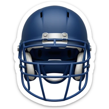 College football player helmet in a deep, dark color sticker