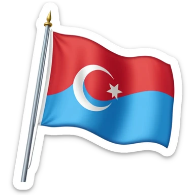 Doğu Türkistan Bayrağı+Türk Bayrağı+Azerbaycan Bayrağı sticker