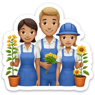 Housekeeping and gardener Couple sticker