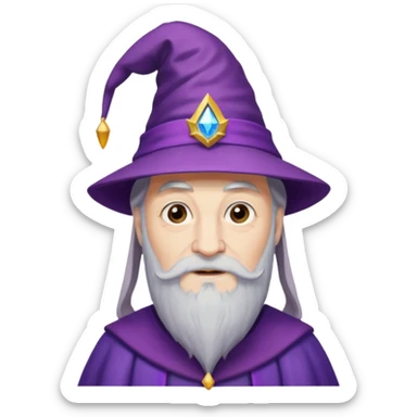 dumbledore wear purple magic hat sticker